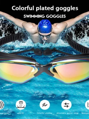 Swimming Goggles with Earplugs Nose Clip
